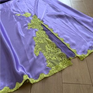 Lavender and Lime Lace Chemise/slipdress vintage